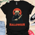 Halloween - V6 - Bats and Black Eyes Bulldog T-Shirt