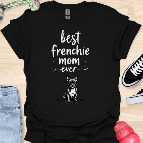 Best frenchie mom ever - V6 - Elegant Black T-Shirt