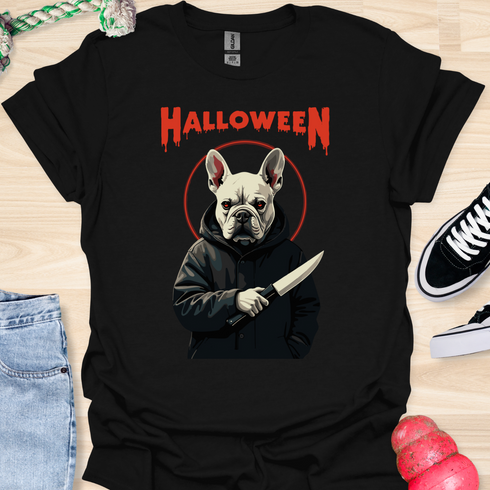 Halloween - V5 - Frenchie Halo Killer T-Shirt