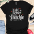 Life is better with a frenchie - V1 - Elegant Swish T-Shirt