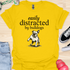 Easily distracted by bulldogs - V5 - Paw Sideways T-Shirt
