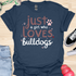 Just a girl who loves bulldogs - V6 - Elegant Whimsical T-Shirt