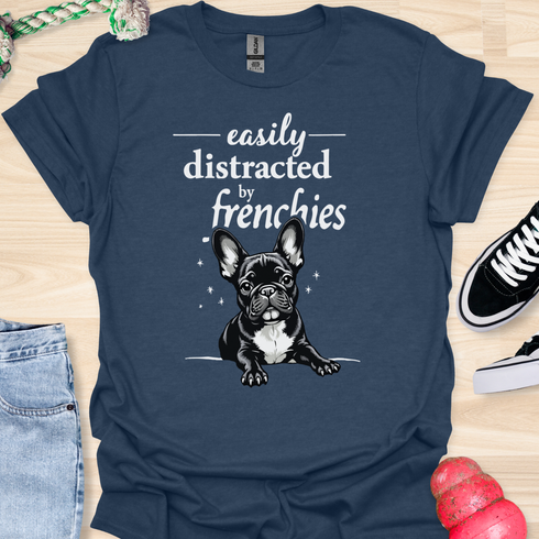 Easily distracted by frenchies - V14 - The Popup T-Shirt