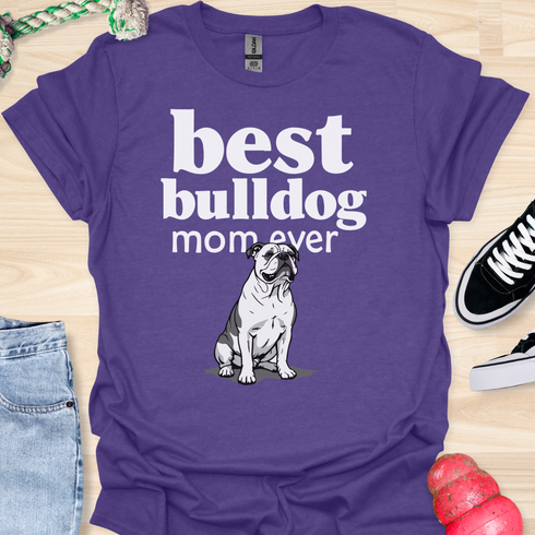 Best bulldog mom ever - V7 - Elegant Pattern T-Shirt