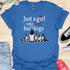 Just a girl who loves bulldogs - V1 - Girl with Dogs T-Shirt