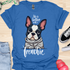 Life is better with a frenchie - V4 - Modern Portrait T-Shirt