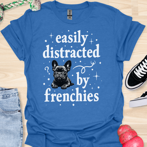Easily distracted by frenchies - V12 - The Stars T-Shirt