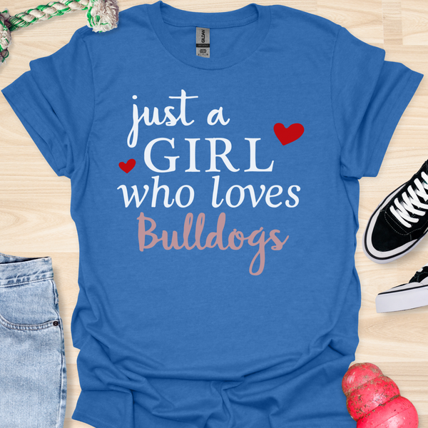 Just a girl who loves bulldogs - V4 - Elegant Lovely T-Shirt