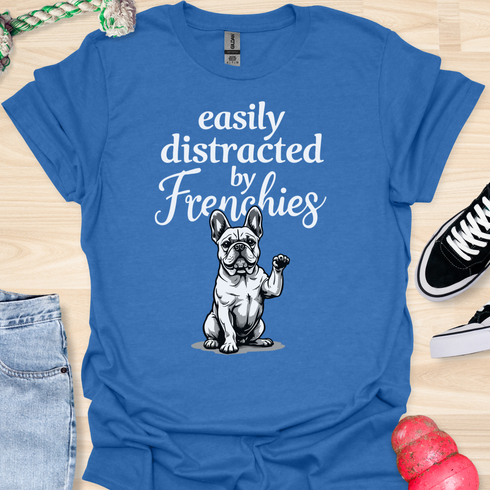 Easily distracted by frenchies - V16 - The Distracting Paw Two T-Shirt