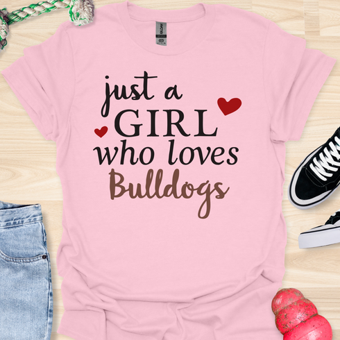Just a girl who loves bulldogs - V4 - Elegant Lovely T-Shirt