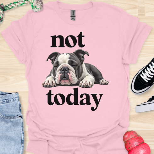 Not today - V3 - Bored Black and White T-Shirt