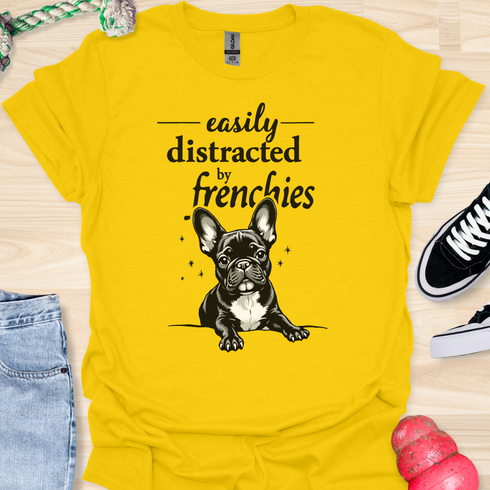 Easily distracted by frenchies - V14 - The Popup T-Shirt