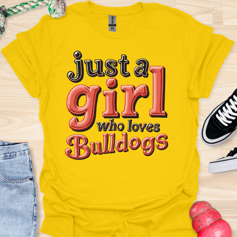 Just a girl who loves bulldogs - V10 - 3D Blocks T-Shirt