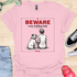 Beware crazy bulldog lady - V1 - The Sign T-Shirt