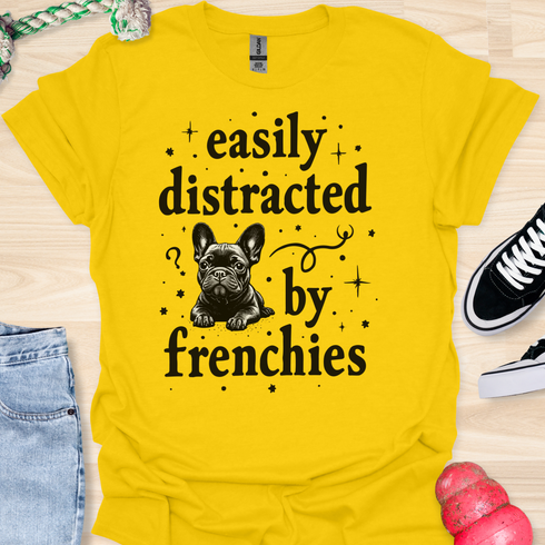 Easily distracted by frenchies - V12 - The Stars T-Shirt