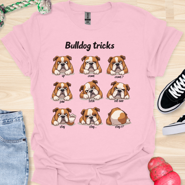 Bulldog tricks - V4 - Cute Funny T-Shirt