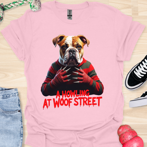 A Howling at Woof Street - Halloween - V3 - Innocent Bulldog, Sharp Nails T-Shirt