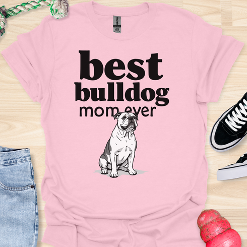 Best bulldog mom ever - V7 - Elegant Pattern T-Shirt
