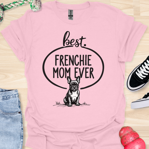 Best frenchie mom ever - V14 - Fun Vintage T-Shirt