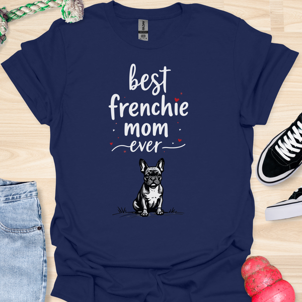 Best frenchie mom ever - V6 - Elegant Black T-Shirt
