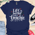 Life is better with a frenchie - V1 - Elegant Swish T-Shirt