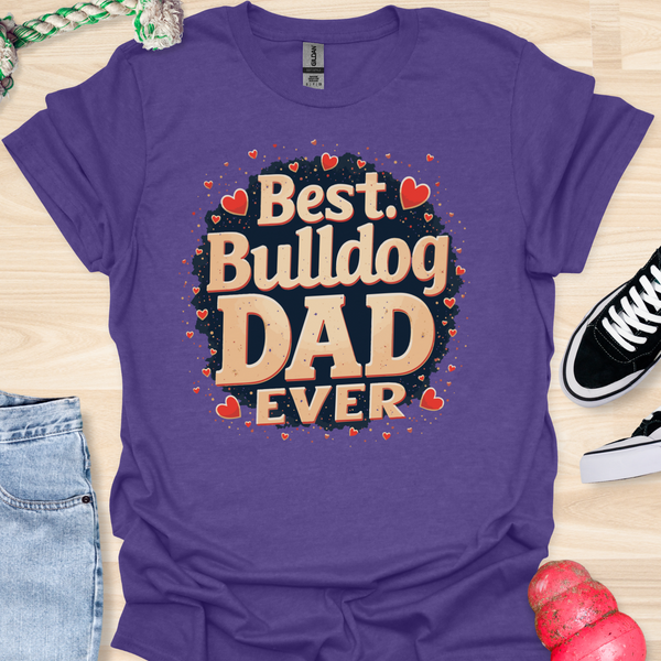 The best bulldog dad ever - V5 - The Love T-Shirt