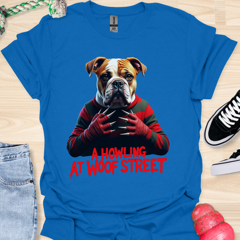 A Howling at Woof Street - Halloween - V3 - Innocent Bulldog, Sharp Nails T-Shirt