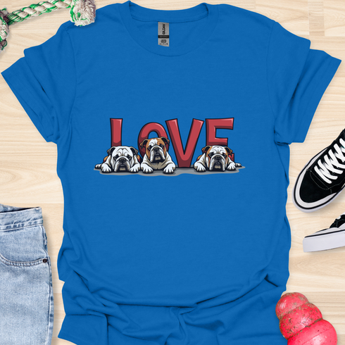 Love is a four legged word - V1 - Cute Dogs T-Shirt