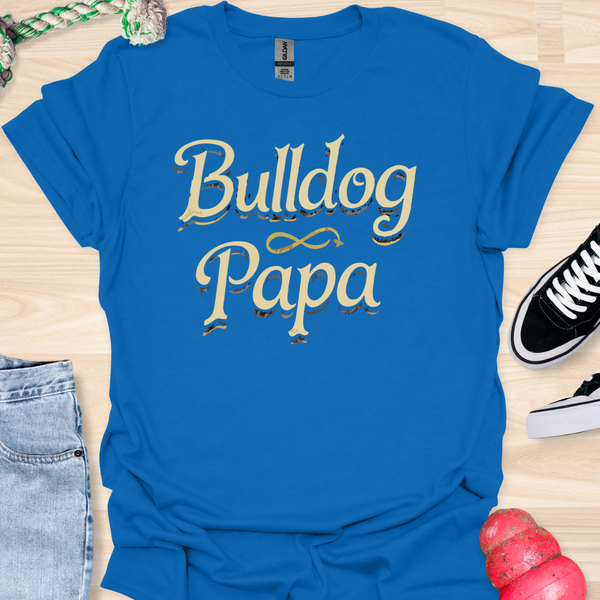Bulldog Papa - V3 - Pop Caligraphy T-Shirt