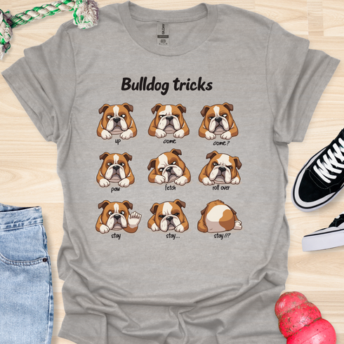Bulldog tricks - V4 - Cute Funny T-Shirt