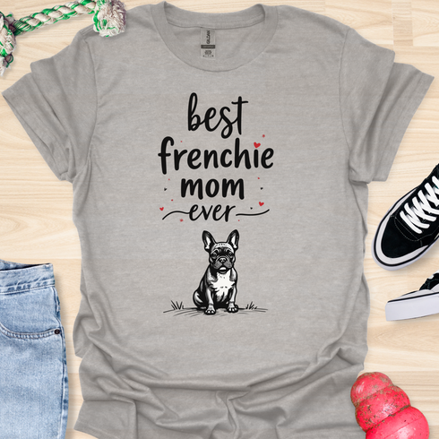 Best frenchie mom ever - V6 - Elegant Black T-Shirt