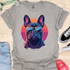 Retro Frenchie with Sunglasses - V1 - Retro One T-Shirt