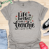 Life is better with a frenchie - V1 - Elegant Swish T-Shirt