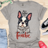 Life is better with a frenchie - V4 - Modern Portrait T-Shirt