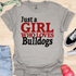 Just a girl who loves bulldogs - V9 - Blocky T-Shirt