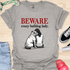 Beware crazy bulldog lady - V2 - Shoulder To Cry On T-Shirt