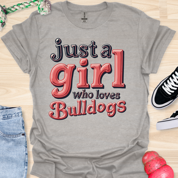 Just a girl who loves bulldogs - V10 - 3D Blocks T-Shirt