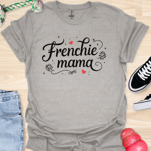 Frenchie Mama - V1 - Elegant Caligraphy T-Shirt