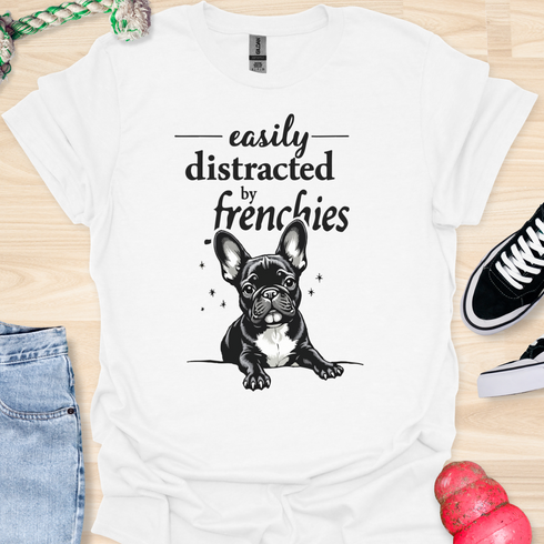 Easily distracted by frenchies - V14 - The Popup T-Shirt