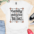 Easily distracted by bulldogs - V4 - Vintage Poster T-Shirt