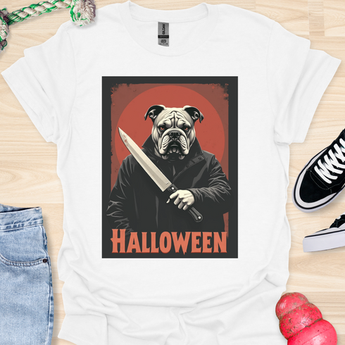 Halloween - V1 - Retro Bulldog T-Shirt