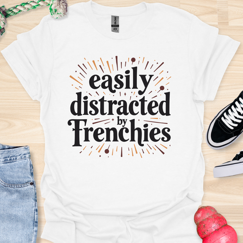 Easily distracted by frenchies - V8 - Shooting Stars T-Shirt