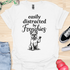 Easily distracted by frenchies - V16 - The Distracting Paw Two T-Shirt