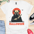Halloween - V6 - Bats and Black Eyes Bulldog T-Shirt